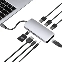 Plexgear 9-portars USB-C multiadapter CB1022