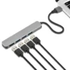 Plexgear USB-A-hubb CB222 med USB-A-anslutning 4-vägs