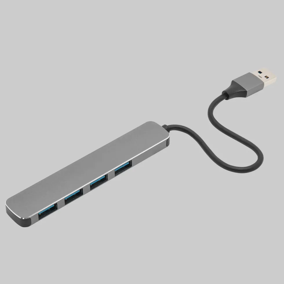 Plexgear USB-A-hubb CB222 med USB-A-anslutning 4-vägs