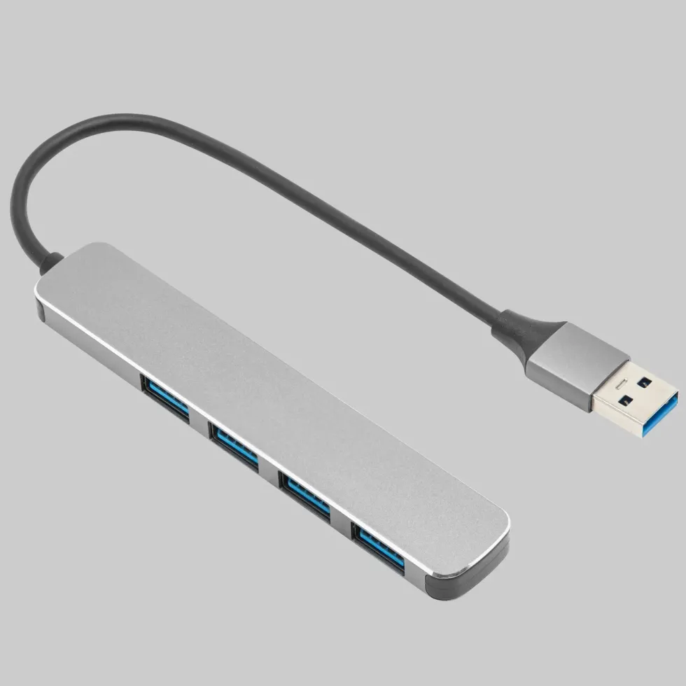 Plexgear USB-A-hubb CB222 med USB-A-anslutning 4-vägs