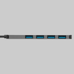 Plexgear USB-A-hubb CB222 med USB-A-anslutning 4-vägs
