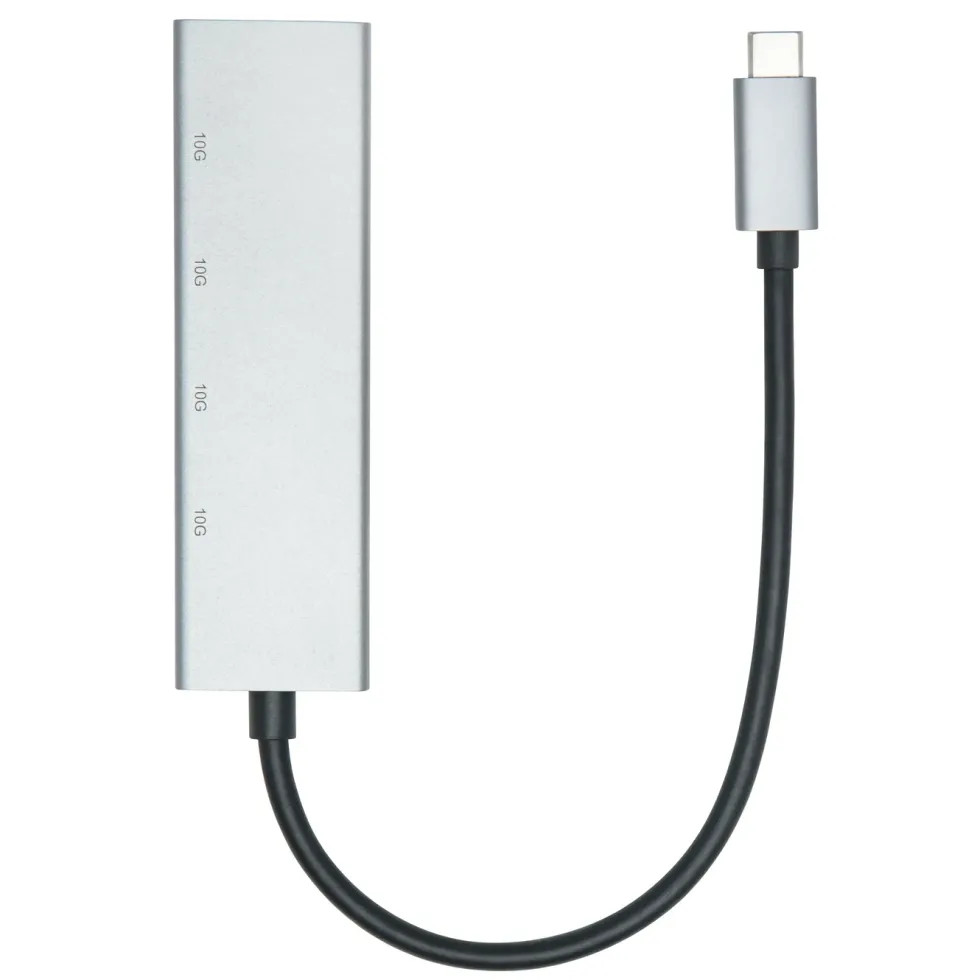 Plexgear USB-C-hubb med 4 portar