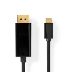 Plexgear USB-C-kabel till Displayport 2 m