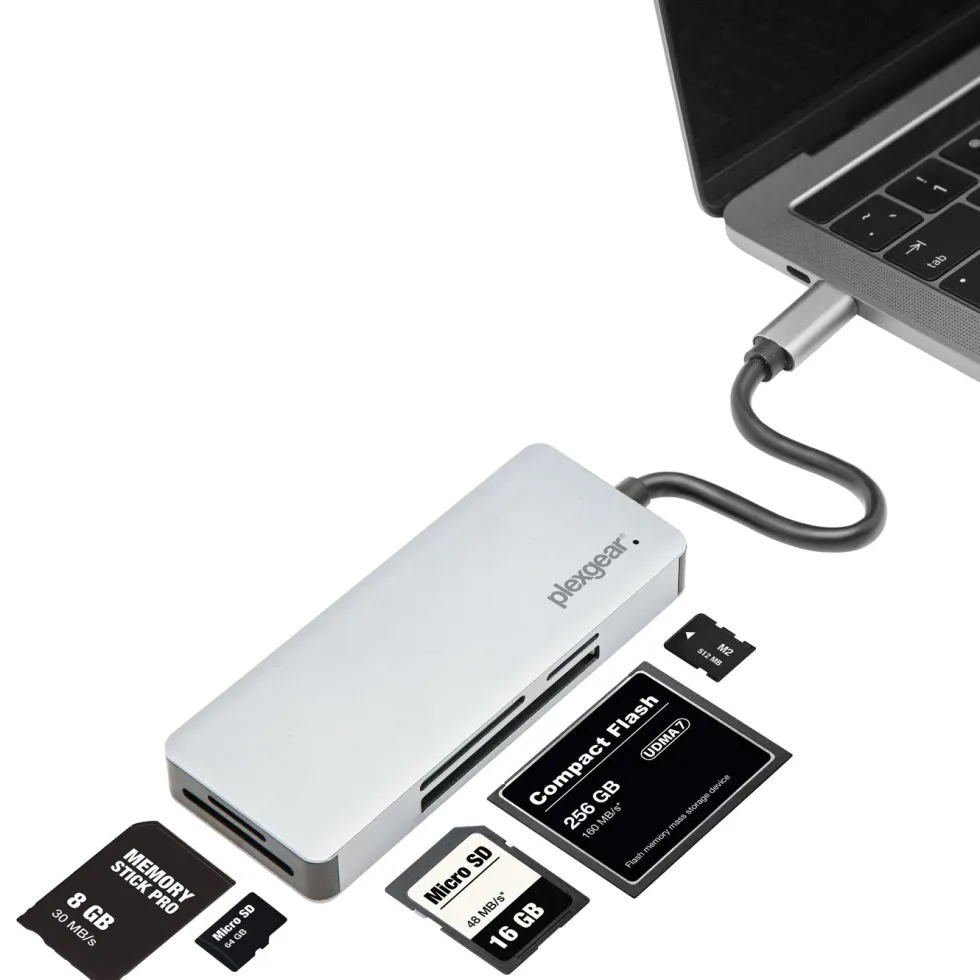 Plexgear USB-C Minneskortläsare