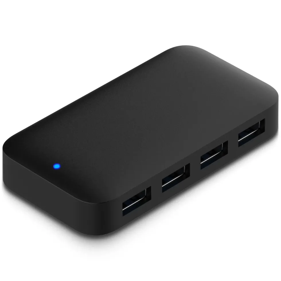 Plexgear USB 5 Gb/s-hubb med strömförsörjning 4-vägs