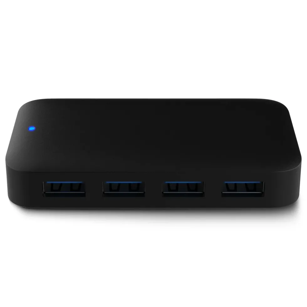 Plexgear USB 5 Gb/s-hubb med strömförsörjning 4-vägs