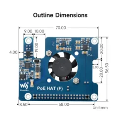 PoE+ Hat för Raspberry Pi 5