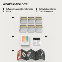 Polaroid Hi-Print 3×3 Photo Printer – portabel fotoskrivare + 60 ark