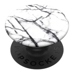 Popsockets Avtagbart grepp för mobil White Marble