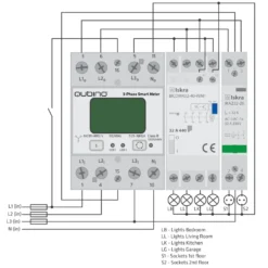 Qubino 3-fas Smart Meter Z-Wave Energimätare