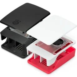 Raspberry Pi SC1159 Chassi med fläkt för Raspberry Pi 5 Model B Red/White