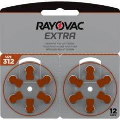 Rayovac Hörapparatsbatterier Brun ZA312 12-pack
