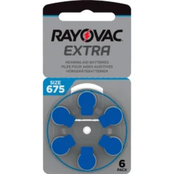 Rayovac Hörapparatsbatterier Blå 675P 6-pack