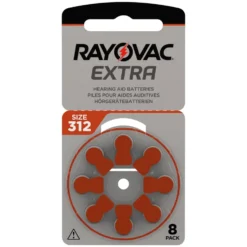 Rayovac Hörapparatsbatterier Brun ZA312 8-pack