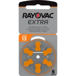 Rayovac Hörapparatsbatterier Orange ZA13 6-pack