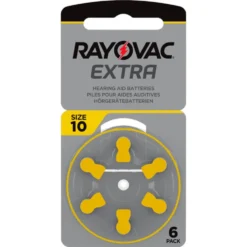 Rayovac Hörapparatsbatterier Gul ZA10 6-pack