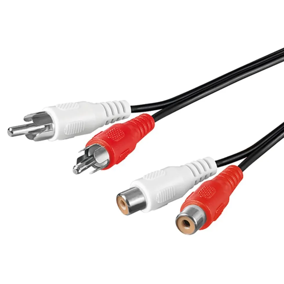 RCA-förlängningskabel 2x RCA 5 m