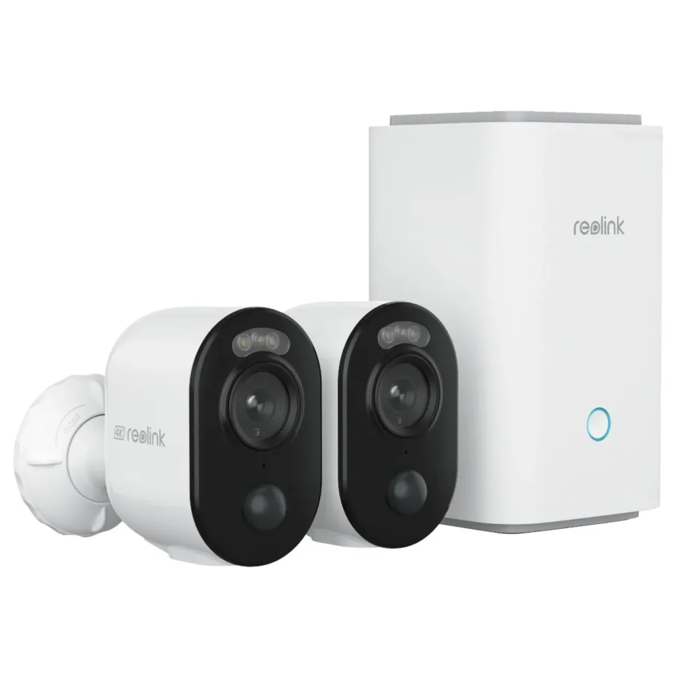 Reolink Home Hub med 2x Argus 3 Ultra 4K-kamera