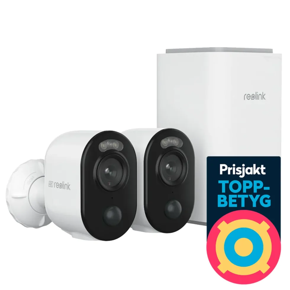 Reolink Home Hub med 2x Argus 3 Ultra 4K-kamera