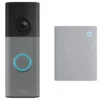 Ring Battery Video Doorbell + Chime Retinal 2K Speckled Grey