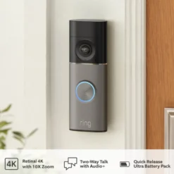 Ring Battery Video Doorbell Pro videodörrklocka 4K Deep Silver