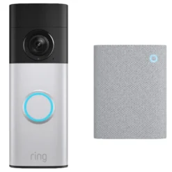 Ring Battery Video Doorbell Plus med Chime Nickel Silver