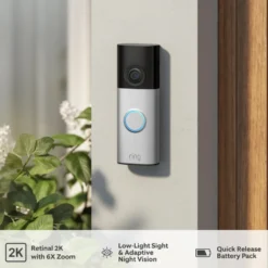 Ring Battery Video Doorbell Plus med Chime Nickel Silver