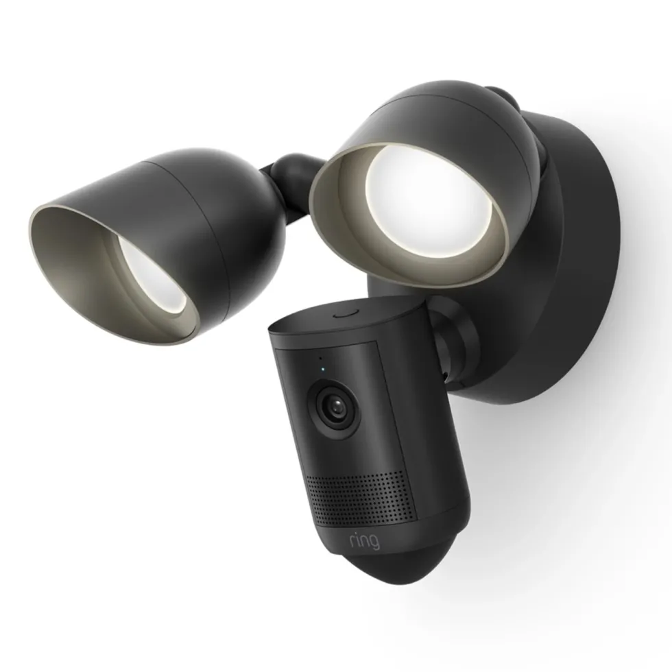 Ring Floodlight Cam Pro övervakningskamera Retinal 2K Svart