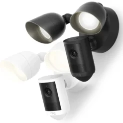 Ring Floodlight Cam Pro övervakningskamera Retinal 2K Vit