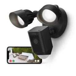 Ring Floodlight Cam Wired Plus Svart
