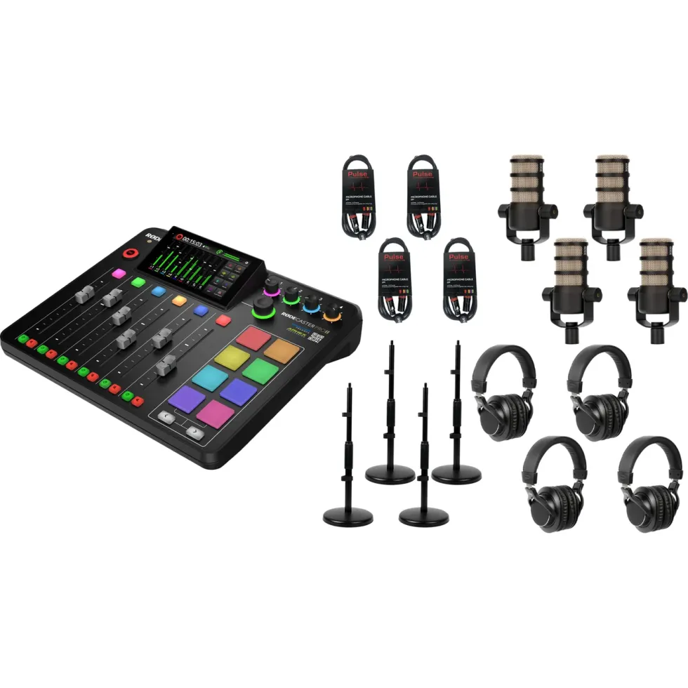 Rode Rodecaster PRO II Podcasting Bundle 4