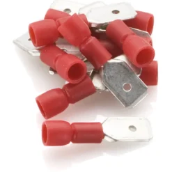 Rött flatstift 10-pack 6,3 mm