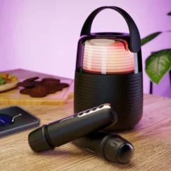 Rubicson Karaokehögtalare med två trådlösa mikrofoner