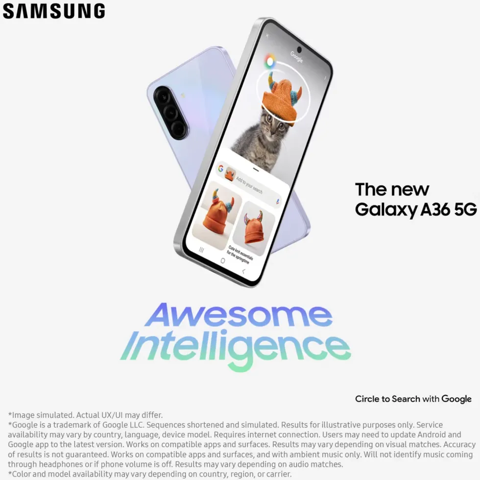Samsung Galaxy A36 5G 128GB Vit