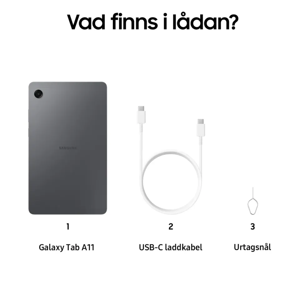 Samsung Galaxy Tab A11 8,7" surfplatta Wi-Fi 128 GB