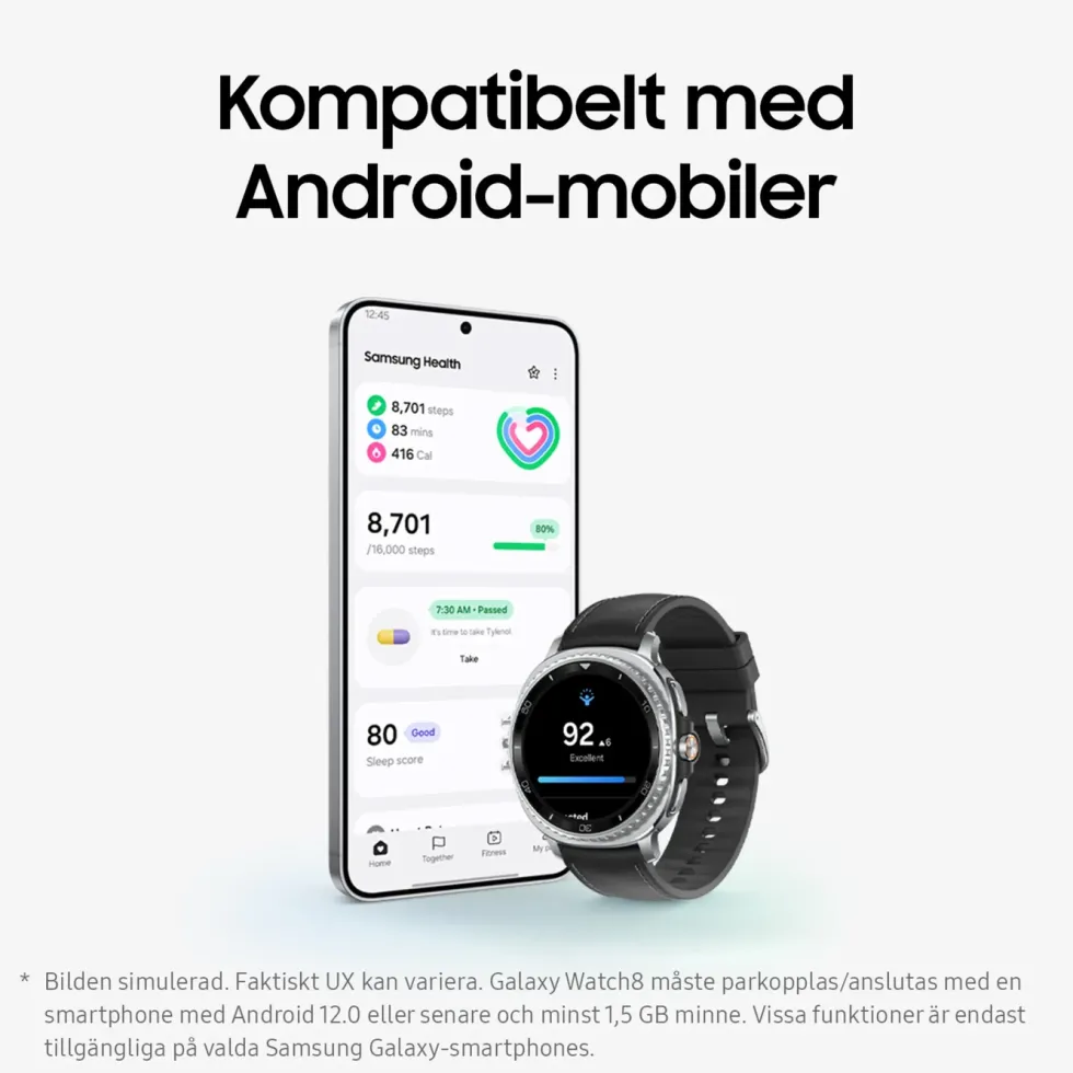 Samsung Galaxy Watch8 Classic 46mm Bluetooth + 4G Svart