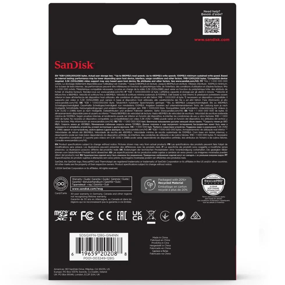 Sandisk microSD Express 128 GB