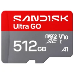 Sandisk microSD Ultra Go minneskort 512 GB – 190 MB/s