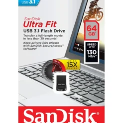 Sandisk Ultra Fit 3.2 USB-minne 64 GB