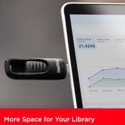 Sandisk Ultra Slider USB-minne med USB-C 256 GB