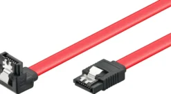 SATA 6 Gb/s-kabel med lås, vinklad/rak 0,5 m