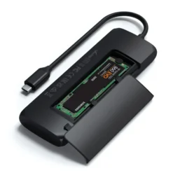 Satechi USB-C Multiadapter med SSD-plats Svart