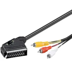 Scart till RCA-adapterkabel 2 m