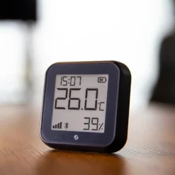 Shelly H&T Gen 3 Termometer och hygrometer Svart