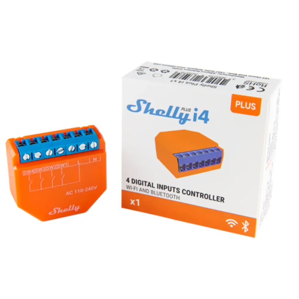 Shelly Plus i4 Gen3 smart strömbrytarmodul