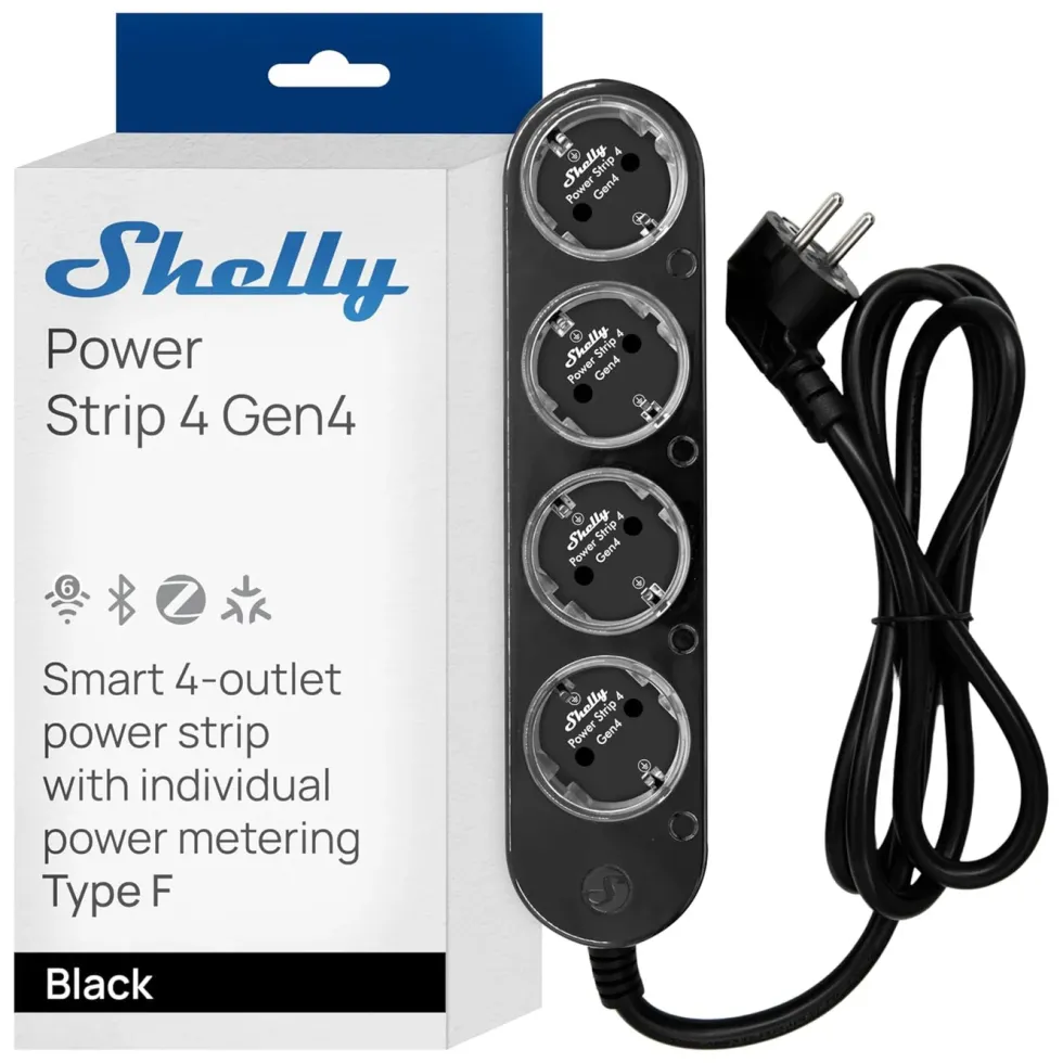 Shelly Power Strip 4 Gen4 Svart