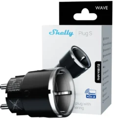 Shelly Wave Plug S LR – smart Z-Wave-plugg med energimätning Svart