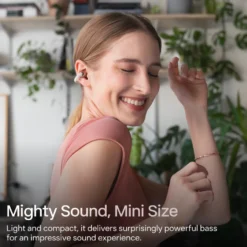 Shokz OpenDots One – Trådlösa öppna clip-on-hörlurar Grå