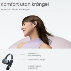 Shokz OpenFit Air Trådlösa hörlurar Svart