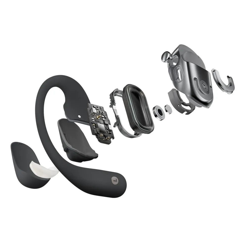 Shokz OpenFit 2+ open-ear-hörlurar Svart